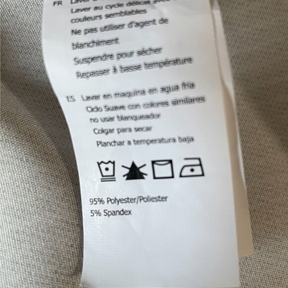 Streetwear Society Taupe Pinstripe Wide Leg Pants Workwear Y2K Minimalist Chic - Picture 9 of 9